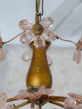 Load image into Gallery viewer, Gorgeous Ceiling Ball Chandelier Prisms Flowers Maison Bagues Style 1930 RARE
