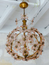 Load image into Gallery viewer, Gorgeous Ceiling Ball Chandelier Prisms Flowers Maison Bagues Style 1930 RARE
