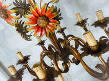 Load image into Gallery viewer, OMG Large Chandelier Ceiling 70&#39;s Sunflower Hollywood Regency Mid Century KOGL
