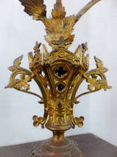Load image into Gallery viewer, 34&quot; Gorgeous XL Antique Altar Church French Candlestick Bronze Candelabra 19TH
