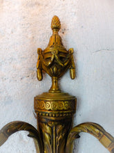 Load image into Gallery viewer, Gorgeous Set 4x Antique Gilded Bronze Wall light Sconce 1920 RAM theme Louis XVI
