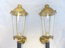 Load image into Gallery viewer, Gorgeous Pair of Mid Century Large Torcheres Wall Sconces by Maison Lunel 1950
