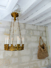 Load image into Gallery viewer, 19TH Antique French Sanctuary Church Crown Chandelier Ceiling Religious Gothic
