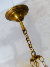 Load image into Gallery viewer, 1950 Vintage French 3 Swans Arms Ormolu Bronze Brass Chandelier Ceiling Empire
