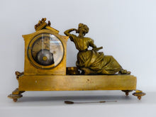 Load image into Gallery viewer, Gorgeous Antique French Bronze Clock Late 19TH Paris movement Woman Study Ram
