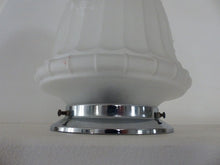 Load image into Gallery viewer, Gorgeous Vintage French ART DECO Lamp or Ceiling- Frosted white Glass 1950
