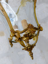 Load image into Gallery viewer, Gorgeous Vintage French Hall Lantern Chandelier Ceiling Gilded Bronze Curved 3🔥
