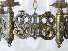 Load image into Gallery viewer, Antique Gothic French Sanctuary Church Crown Chandelier Ceiling Religious 19TH
