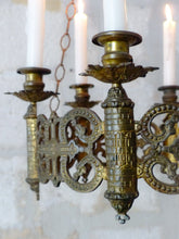 Load image into Gallery viewer, Antique Gothic French Sanctuary Church Crown Chandelier Ceiling Religious 19TH
