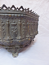 Load image into Gallery viewer, Rare Antique French Jardiniere Brass Planter Cherub Gothic 1890 Centerpiece 1
