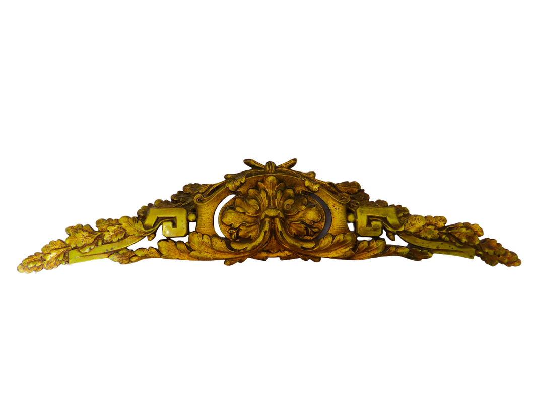 1900 Antique French Gilded Bronze Shell Pediment 19