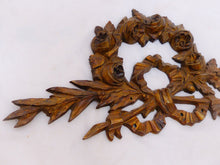 Load image into Gallery viewer, 19TH XL large Antique French Gilded Bronze Pediment Hardware Furniture Salvage x
