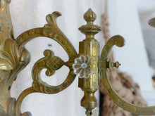 Load image into Gallery viewer, Large Antique French Bronze Rococo 19TH Wall Light Sconce Louis XV Crystal Balls
