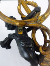 Load image into Gallery viewer, Gorgeous Antique Pair French Couple Cherub Candlestick gilded Bronze Patina 19TH
