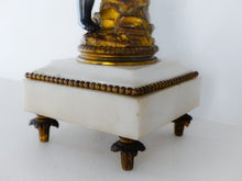 Load image into Gallery viewer, Gorgeous Antique Pair French Couple Cherub Candlestick gilded Bronze Patina 19TH
