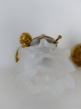 Load image into Gallery viewer, Vintage French Pair Wall Lights Sconces Ormolu Bronze &amp; Glass Cherub Putti
