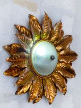 Load image into Gallery viewer, 22&quot; Large Mid Century Gilded Foliage Wall Light Ceiling Sunburst BANCI Style
