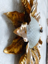 Load image into Gallery viewer, 22&quot; Large Mid Century Gilded Foliage Wall Light Ceiling Sunburst BANCI Style
