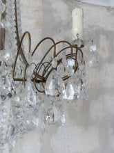 Load image into Gallery viewer, Gorgeous Vintage French Basket Chandelier 6 Fires Clear Drops Prisms Cup 1950
