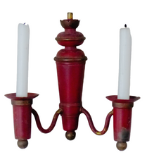 Load image into Gallery viewer, French Antique Wall Light Sconce Painted Tole 19TH Directoire Empire Candlestick
