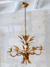 Load image into Gallery viewer, HANS KOGL St Gilded Chandelier Ceiling 70&#39;s Hollywood Regency Mid Century Wheat
