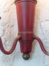 Load image into Gallery viewer, French Antique Wall Light Sconce Painted Tole 19TH Directoire Empire Candlestick
