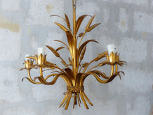 Load image into Gallery viewer, HANS KOGL St Gilded Chandelier Ceiling 70&#39;s Hollywood Regency Mid Century Wheat
