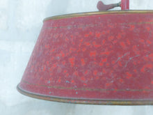 Load image into Gallery viewer, French Antique Ceiling Red Painted Tole Empire 19TH Directoire Bouillotte
