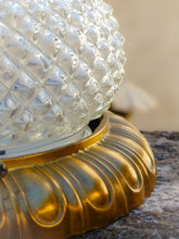 Load image into Gallery viewer, Gorgeous Mid-century Gilded Bronze Diamond Glass Ceiling Lamp Wall Light 1970
