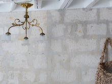 Load image into Gallery viewer, Gorgeous French Gilded Bronze Napoleon III Chandelier 3 fires Glass Shades 19TH
