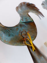 Load image into Gallery viewer, Gorgeous 1950 Pair Wall Lights Brass Rooster Atelier Cerenne of Vallauris
