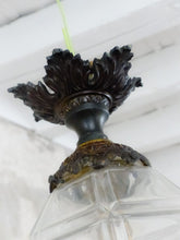 Load image into Gallery viewer, Gorgeous Small French Hall Lantern 1900 Chandelier Ceiling Gilded Bronze Crystal
