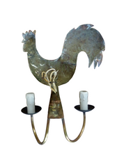 Load image into Gallery viewer, Gorgeous 1950 Wall Light Brass Rooster Atelier Cerenne of Vallauris Modernist
