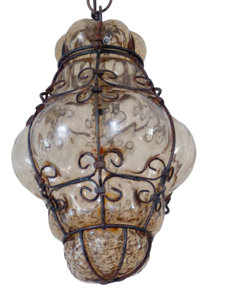 Antique Venitian Lantern Ceiling Light 20TH Vintage Italian chandelier