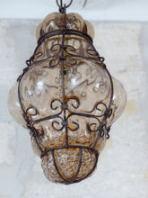 Load image into Gallery viewer, Antique Venitian Lantern Ceiling Light 20TH Vintage Italian chandelier
