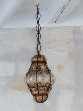 Load image into Gallery viewer, Antique Venitian Lantern Ceiling Light 20TH Vintage Italian chandelier
