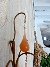 Load image into Gallery viewer, MURANO Antique Wall Light Peachy Pink Opaline Drops Cup Bead 1930 Chandelier
