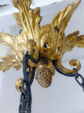 Load image into Gallery viewer, 1900 Gorgeous Antique French Alabaster Pendant Chandelier Ceiling Gilded Bronze
