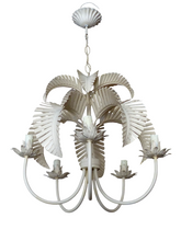 Load image into Gallery viewer, Hans KOGL Vintage Palm Chandelier Ceiling 1970 Hollywood Regency Mid Century
