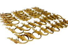 Load image into Gallery viewer, Antique Set 40x French Ormolu Bronze Rings Rod Curtain 19TH RARE Tieback
