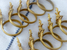 Load image into Gallery viewer, Antique Set 40x French Ormolu Bronze Rings Rod Curtain 19TH RARE Tieback
