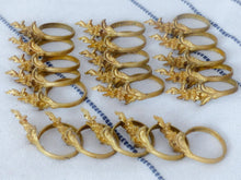 Load image into Gallery viewer, Antique Set 40x French Ormolu Bronze Rings Rod Curtain 19TH RARE Tieback
