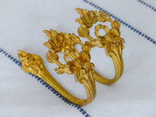 Load image into Gallery viewer, Antique PAIR French Ormolu Bronze Tiebacks Rod Curtain 19TH Hooks
