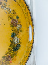 Load image into Gallery viewer, 30&quot; Antique 19th C. French Victorian Hand Painted Tole Metal Toleware Oval Tray
