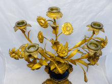 Load image into Gallery viewer, Gorgeous Antique French Candelabra Candlestick Blue Sevres gilded Bronze 19TH
