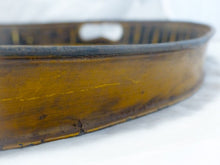 Load image into Gallery viewer, Antique 19th C. French Victorian Hand Painted Tole Metal Vine theme Oval Tray
