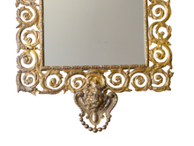 Load image into Gallery viewer, Large Antique 1880 French Bronze Mirror Rare Mascaron &amp; Lion Head
