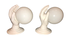 Load image into Gallery viewer, Gorgeous Vintage Italian Pair Wall Lights Ceramic Hand Lamp 1970 Opaline
