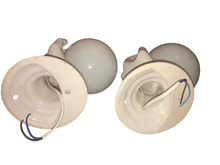 Load image into Gallery viewer, Gorgeous Vintage Italian Pair Wall Lights Ceramic Hand Lamp 1970 Opaline
