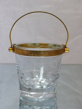 Load image into Gallery viewer, BACCARAT Harcourt - Gorgeous vintage Ice Bucket Cut Crystal &amp; Brass Handle 1950
